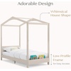 image:imageDelta Children Poppy House Wood Twin Bed Platform Bed  No Box Spring Needed GreySoft Biege