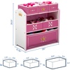 image:imageDelta Children Princess Crown Design amp Store 6 Bin Toy Storage Organizer  Greenguard Gold Certified WhitePinkWhitePink