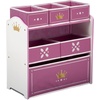 image:imageDelta Children Princess Crown Design amp Store 6 Bin Toy Storage Organizer  Greenguard Gold Certified WhitePinkWhitePink