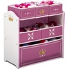 image:imageDelta Children Princess Crown Design amp Store 6 Bin Toy Storage Organizer  Greenguard Gold Certified WhitePinkWhitePink