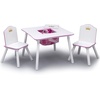image:imageDelta Children Princess Crown Kids Wood Table and Chair Set with Storage  Greenguard Gold Certified WhitePinkFurniture