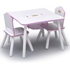 image:imageDelta Children Princess Crown Kids Wood Table and Chair Set with Storage  Greenguard Gold Certified WhitePinkFurniture