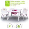 image:imageDelta Children Princess Crown Kids Wood Table and Chair Set with Storage  Greenguard Gold Certified WhitePinkFurniture