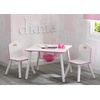 image:imageDelta Children Princess Crown Kids Wood Table and Chair Set with Storage  Greenguard Gold Certified WhitePinkFurniture