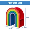 image:imageDelta Children Rainbow Bookcase  Greenguard Gold Certified Kids Bookshelf and Toy Storage Montessori Bookcase for Playroom Nursery and Classroom Colorful Kids Book Shelf Natural FinishRainbow