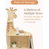 image:imageDelta Children Rainbow Bookcase  Greenguard Gold Certified Kids Bookshelf and Toy Storage Montessori Bookcase for Playroom Nursery and Classroom Colorful Kids Book Shelf Natural FinishGiraffe