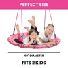 image:imageDelta Children Rainbow amp Unicorn 40Inch Saucer Swing for Kids  Attaches to Swing Sets or Trees  Includes All Necessary Hanging Hardware amp Rope Pink
