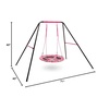 image:imageDelta Children Rainbow amp Unicorn 40Inch Saucer Swing for Kids  Attaches to Swing Sets or Trees  Includes All Necessary Hanging Hardware amp Rope Pink