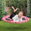 image:imageDelta Children Rainbow amp Unicorn 40Inch Saucer Swing for Kids  Attaches to Swing Sets or Trees  Includes All Necessary Hanging Hardware amp Rope Pink