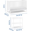 image:imageDelta Children Ruby 6in1 Convertible Crib amp Changing Table 2Piece Set  Greenguard Gold Certified Bianca White