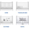 image:imageDelta Children Saint 4in1 Convertible Crib  Greenguard Gold Certified Bianca WhiteBianca White