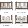 image:imageDelta Children Saint 4in1 Convertible Crib  Greenguard Gold Certified Bianca WhiteTeak Brown