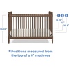 image:imageDelta Children Saint 4in1 Convertible Crib  Greenguard Gold Certified Bianca WhiteTeak Brown