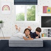 image:imageDelta Children Serta Perfect Sleeper Convertible Sofa amp Play Set for Kids and Toddlers Modular Foam Couch and Flip Out Lounger with 2 Ottomans GreyGrey