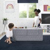 image:imageDelta Children Serta Perfect Sleeper Convertible Sofa amp Play Set for Kids and Toddlers Modular Foam Couch and Flip Out Lounger with 2 Ottomans GreyGrey
