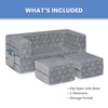 image:imageDelta Children Serta Perfect Sleeper Convertible Sofa amp Play Set for Kids and Toddlers Modular Foam Couch and Flip Out Lounger with 2 Ottomans GreyGrey