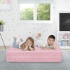 image:imageDelta Children Serta Perfect Sleeper Convertible Sofa amp Play Set for Kids and Toddlers Modular Foam Couch and Flip Out Lounger with 2 Ottomans GreyPink
