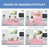 image:imageDelta Children Serta Perfect Sleeper Convertible Sofa amp Play Set for Kids and Toddlers Modular Foam Couch and Flip Out Lounger with 2 Ottomans GreyPink