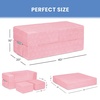 image:imageDelta Children Serta Perfect Sleeper Convertible Sofa amp Play Set for Kids and Toddlers Modular Foam Couch and Flip Out Lounger with 2 Ottomans GreyPink