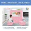 image:imageDelta Children Serta Perfect Sleeper Convertible Sofa amp Play Set for Kids and Toddlers Modular Foam Couch and Flip Out Lounger with 2 Ottomans GreyPink