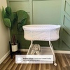 image:imageDelta Children Sweet Dreams Bassinet with Airflow Mesh Bedside Portable Crib with Vibration Lights and Music Grey InfinityGrey Infinity