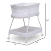 image:imageDelta Children Sweet Dreams Bassinet with Airflow Mesh Bedside Portable Crib with Vibration Lights and Music Grey InfinityGrey Infinity