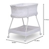 image:imageDelta Children Sweet Dreams Bassinet with Airflow Mesh Bedside Portable Crib with Vibration Lights and Music Grey InfinityGrey Infinity