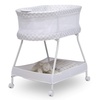 image:imageDelta Children Sweet Dreams Bassinet with Airflow Mesh Bedside Portable Crib with Vibration Lights and Music Grey InfinityGrey Infinity