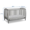 image:imageDelta Children Taylor 4in1 Convertible Baby Crib Easy to Assemble Sustainable New Zealand Wood GreyGrey