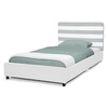 image:imageDelta Children Upholstered Twin Size Bed with Headboard Premium Wood Slat Support No Box Spring Needed Easy Assembly GreyWhite StripeGreyWhite Stripe