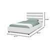 image:imageDelta Children Upholstered Twin Size Bed with Headboard Premium Wood Slat Support No Box Spring Needed Easy Assembly GreyWhite StripeGreyWhite Stripe