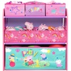 image:imageDisney Frozen II 6 Bin Design and Store Toy Organizer by Delta Children Greenguard Gold CertifiedPeppa Pig