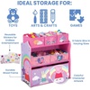image:imageDisney Frozen II 6 Bin Design and Store Toy Organizer by Delta Children Greenguard Gold CertifiedPeppa Pig Unicorn