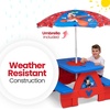 image:imageDisney Mickey Mouse 4 Seat Activity Picnic Table with Umbrella and Lego Compatible Tabletop by Delta Children
