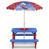 image:imageDisney Mickey Mouse 4 Seat Activity Picnic Table with Umbrella and Lego Compatible Tabletop by Delta Children