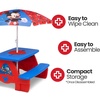 image:imageDisney Mickey Mouse 4 Seat Activity Picnic Table with Umbrella and Lego Compatible Tabletop by Delta Children