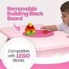 image:imageDisney Minnie Mouse 4 Seat Activity Picnic Table with Umbrella and LEGO Compatible Tabletop by Delta Children