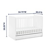 image:imageGAP babyGap Graham 4in1 Convertible Crib with Storage Drawer  Greenguard Gold Certified Bianca White