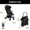 image:imageJeep Altitude Compact Travel Stroller by Delta Children Greenguard Gold Easy One Hand Fold Lightweight Extendable Canopy with PeekaBoo Window Reclining Seat 4 Wheel Suspension TanBlack