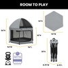 image:imageJeep Hexagon Pop Up Play Yard with Removable Canopy  Ideal for Indoor and Outdoor Use Olive GreenGrey