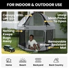 image:imageJeep Hexagon Pop Up Play Yard with Removable Canopy  Ideal for Indoor and Outdoor Use Olive GreenGrey