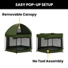 image:imageJeep Hexagon Pop Up Play Yard with Removable Canopy  Ideal for Indoor and Outdoor Use Olive GreenOlive Green