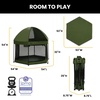 image:imageJeep Hexagon Pop Up Play Yard with Removable Canopy  Ideal for Indoor and Outdoor Use Olive GreenOlive Green