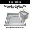 image:imageJeep Horizon Compact Travel 2in1 Play Yard and Bassinet BlackLight Grey