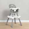 image:imageJeep Milestone 6in1 High Chair by Delta Children  High Chair Converts to Stool Booster Seat Toddler Chair Activity Table and Desk and Chair Sage GreenLight Grey