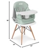 image:imageJeep Milestone 6in1 High Chair by Delta Children  High Chair Converts to Stool Booster Seat Toddler Chair Activity Table and Desk and Chair Sage GreenSage Green
