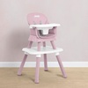 image:imageJeep Milestone 6in1 High Chair by Delta Children  High Chair Converts to Stool Booster Seat Toddler Chair Activity Table and Desk and Chair Sage GreenLight Pink