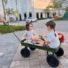 image:imageJeep Wrangler Classic Kids Wagon by Delta Children  Rolling Utility Cart with AllTerrain Tires FoldUnder Handle Steel Body Pull Wagon for Outdoor Play Olive Green Willys Jeep Heritage Design