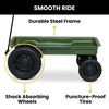 image:imageJeep Wrangler Classic Kids Wagon by Delta Children  Rolling Utility Cart with AllTerrain Tires FoldUnder Handle Steel Body Pull Wagon for Outdoor Play Olive Green Willys Jeep Heritage Design