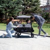 image:imageJeep Wrangler Deluxe 4 Seater Stroller Wagon by Delta Children  Premium Quad Stroller Wagon for 4 Kids with Convertible Seats Adjustable PushPull Handles Removable Canopy amp Flat Fold GreyGrey